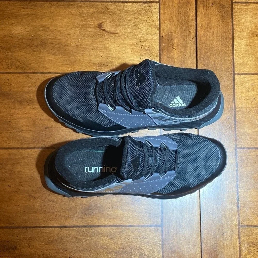 Adidas Vigor Bounce K Running Shoes Black Gray Men's 7.0